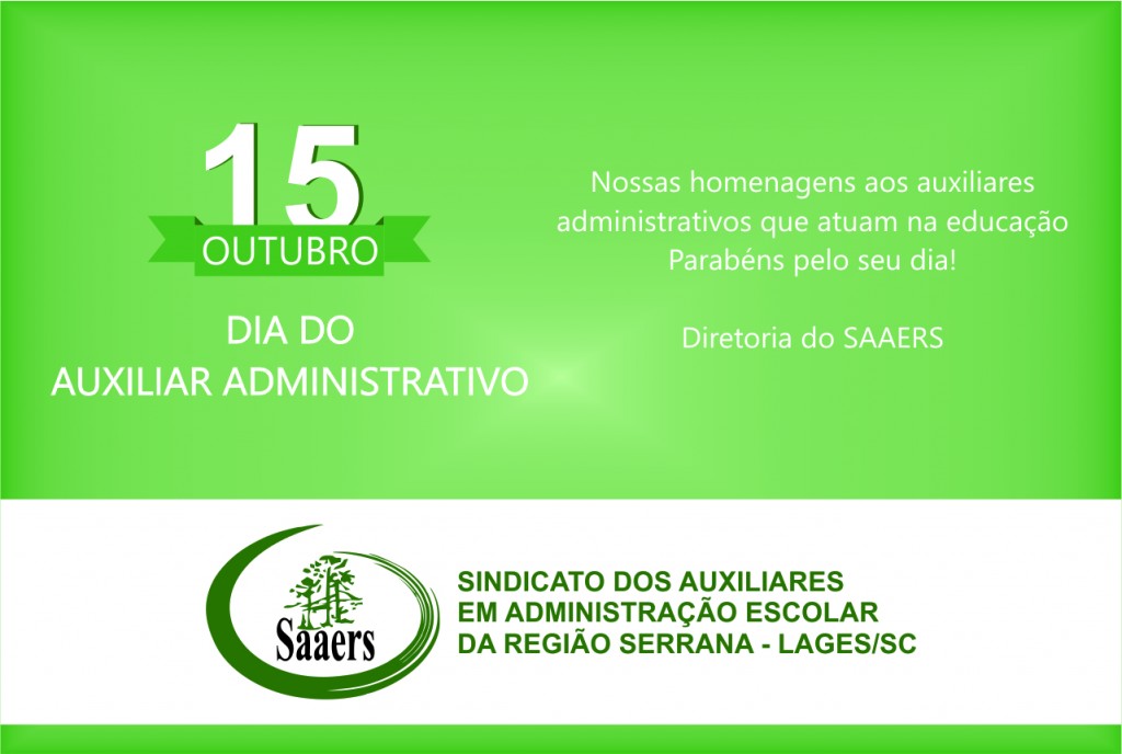 15 de Outubro Dia do Auxiliar Administrativo
